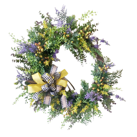 Bee Gingham Wreath *Pick Up Only